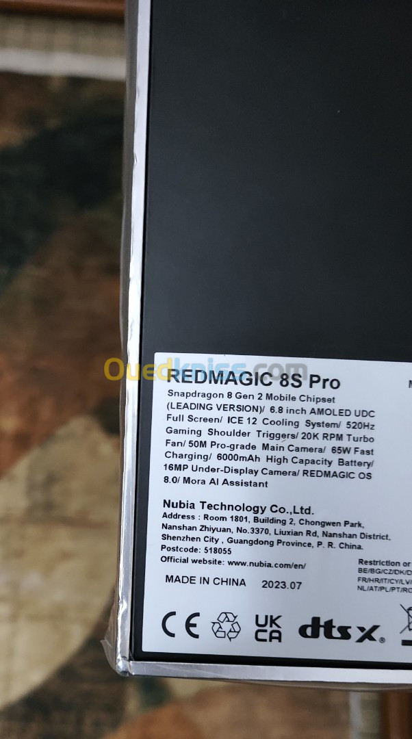 Redmagic 8s pro utilisé Nubia