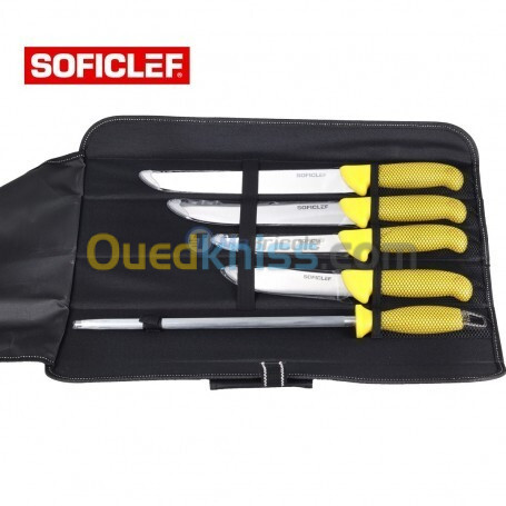 Kit de 4 couteaux INOX et aiguiseur SOFICLEF | KIT2-CT5