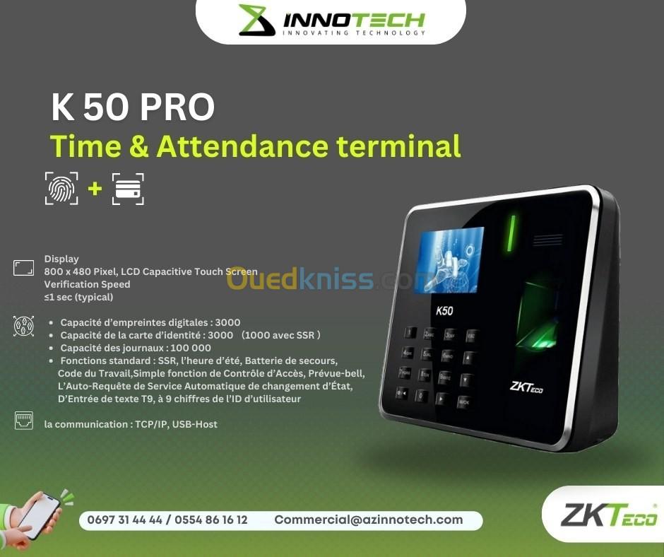 Pointeuse Biométrique ZKTeco K50 