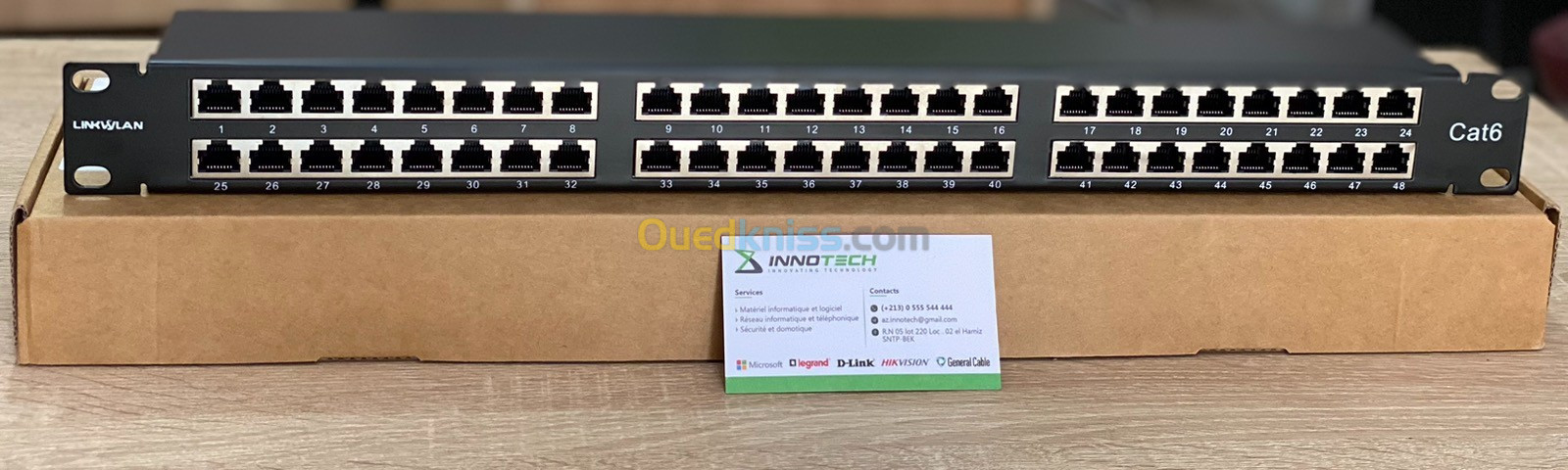 PANNEAU DE BRASSAGE 48 PORTS FTP CAT6 LINKWYLAN