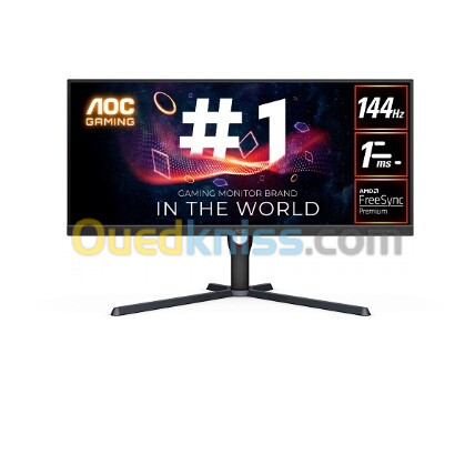 ECRAN AOC U34G3X ULTRAWIDE - 34 INCH - IPS 144HZ - WQHD - HDR10 - 1MS - 3440 X 1440 - FreeSync -NOIR