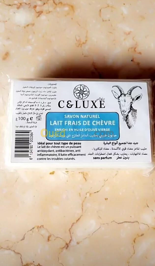 Savon CELUXE naturel au lait de chèvre et huile d'olive 