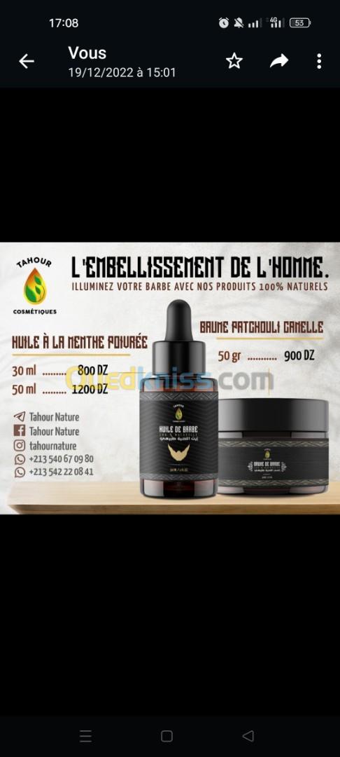 Produit barbe beauté 100% naturelle