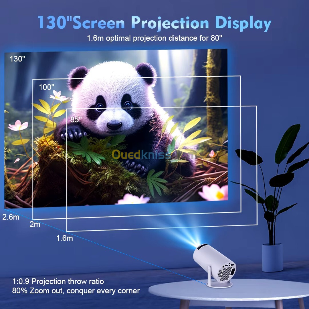 Mini Projecteur Data Show Magcubic Hy300 4K Android 11 , Wifi