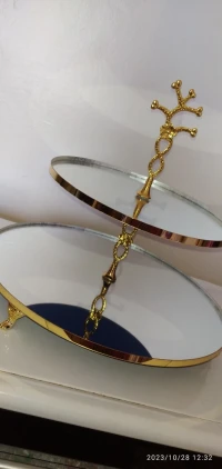 Porte gâteau miroir et plateau miroir sur commande 
