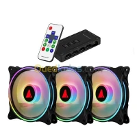 PACK X3 VENTILATEURS AURES FROZ ARGB FANS +CONTROLLER