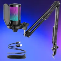 Microphone Fifine Ampligame A6T with (Arm Stand included)
