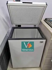 Congélateur marque Contiglobal 130L gris et blanc