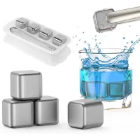 Pierres de glaçons réutilisables en acier inoxydable pour votre boisson مكعبات الثلج للتبريد  
