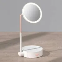 Miroir de maquillage éclairé Baseus Smart Beauty Series avec boîte de rangement blanc