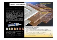 Revêtement des panneaux profilés - PRESSE A MEMBRANE