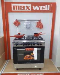 Cuisinière Maxwell 5 feux inox ventilé 