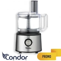 Robot de cuisine CONDOR MASTER MIX Multi fonction – 750W – 2,3L Bol – 2,1L Blender – Inox_Noir
