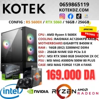 CONFIG PC GAMER - RYZEN 5 5600X / RTX 5060 8GB / 16GB RAM / 256GB NVME