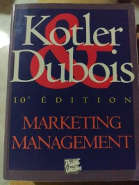 Marketing Management Manuel Marketing Management Kotler & Dubois 10 Édition