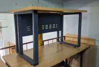 Bureau 1.20M Mélamine_Pied Métallique_Cisson Mobile