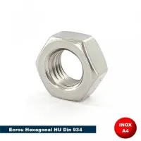 Ecrous Hexagonal inox Alimentaire 316L - 304LL