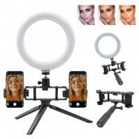 accessoires-electroniques-anneau-selfie-led-20-cm-avec-2-supports-smartphone-et-3-modes-declairage-blida-algerie