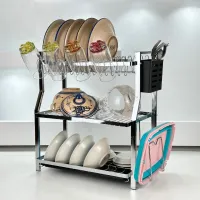 Egouttoir Vaisselle de Cuisine en Acier Inoxydable 3 étages - حامل الأواني المطبخ