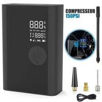 Mini Pompe à Air Portable 150 PSI Rechargeable, Puissante et Toujours Prête !