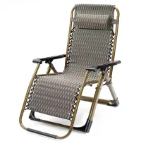 Chaise Longue Pliante et Réglable avec Oreiller à Tête