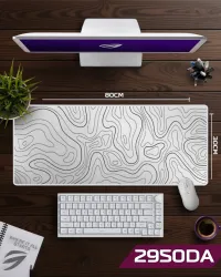 Topographic Mouse Pad Large XL (White/Black)
