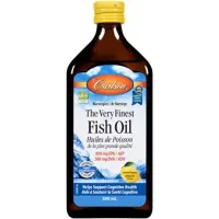 Carlson Huile de poisson norvégienne de la plus haute qualité, arôme naturel de citron, 200 ml