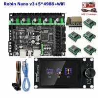 Carte de commande Makerbase MKS Robin Nano V3.1 avec écran tactile TS35 + module wifi + 5xA4988