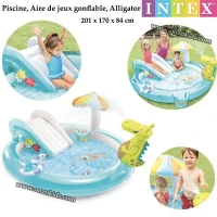 Piscine, Aire de jeux gonflable, Alligator 201 x 170 x 84 cm - Intex