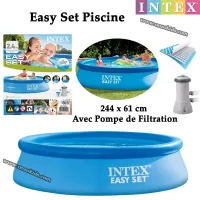 Easy Set Piscine 244 x 61 cm Avec Pompe de Filtration | Intex