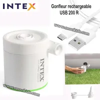 Pompe à air électrique, Gonfleur Rechargeable USB - intex