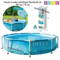 iPiscine hors sol à cadre métallique Beachside 305 cm x 76 cm - INTEX