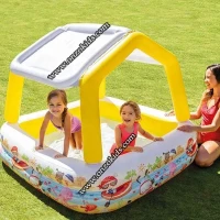 Piscine gonflable 157 x 157 x 122 cm avec parasol | Intex