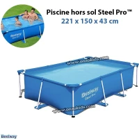 Piscine hors sol Steel Pro 221 x 150 x 43 cm - Bestway