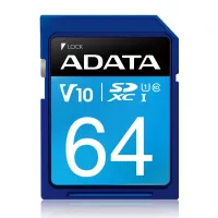 CARTE MEMOIRE ADATA 64Go SDXHS CLASSE 10 PREMIE Jusqu'à 100 Mo / 25 Mo par seconde