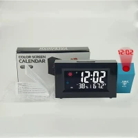 Horloge numérique LED 3en1 avec projection murale.