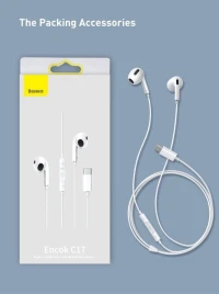 Baseus encok C17 in-ear Wired headphones with USB type C microphone