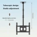 SUPPORT TV 32" to 75"  PLAFONNIER TELESCOPIQUE ADJUSTABLE 717mm TO 1584mm T560-15