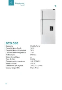 REFRIGIRATEUR IRIS BCD 680