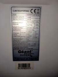 climatiseur mobile géant 12000 btu 