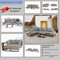 SALON JARDIN FORME L EN ALUMINIUM IMPORTATION MALAISIE 