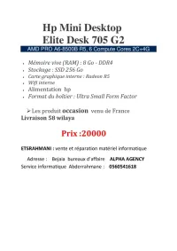 mini Hp Mini Desktop Elite Desk 705 G2