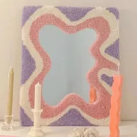 Miroir Décoré avec de la laine 