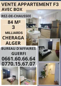 Vente Appartement F3 Alger Cheraga