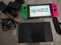 أجهزة-ألعاب-الفيديو-nintendo-switch-v2-2021-flashee-puce-128-go-excellent-etat-mode-online-بئر-توتة-دار-البيضاء-الجزائر