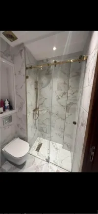 cabine de douche en verre trempé 