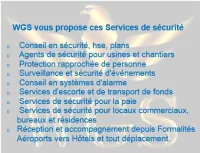 ESCORTE TRANSFERT & TOUT TACHE DE SECURITÉ