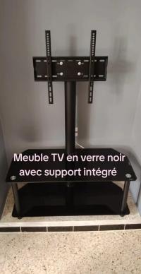 طاولات-التلفاز-meuble-tv-en-verre-noir-avec-بوسماعيل-تيبازة-الجزائر