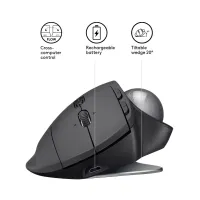 Logitech MX Ergo souris Droitier RF sans fil + Bluetooth Trackball 440 DPI