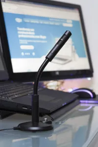 Microphone flexible Avec réduction du bruit ambiant - Compatible avec PC et Mac  Bluestork 